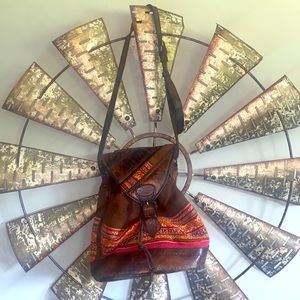 Handmade in Bolivia Shoulder Bag Leather Wool